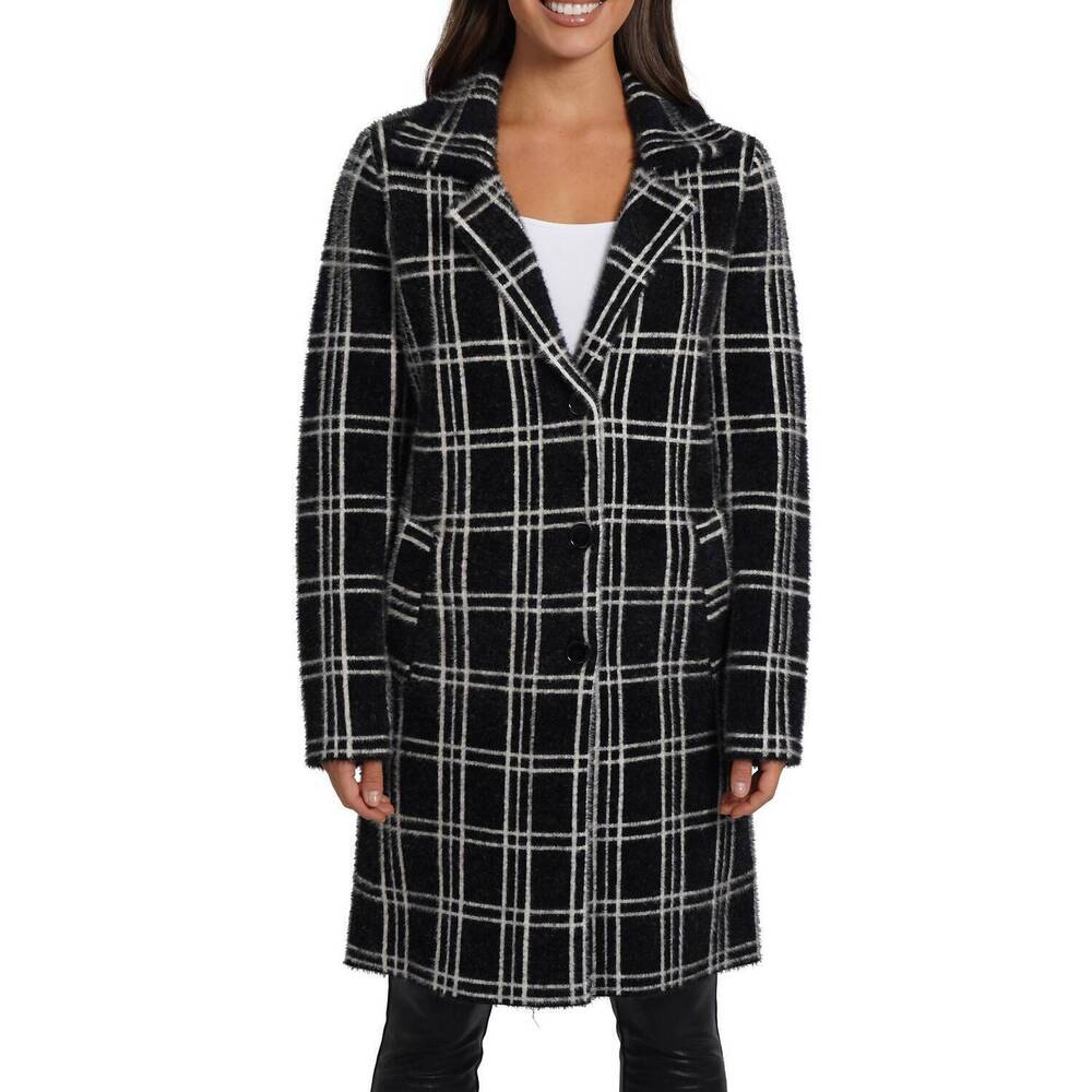 NEW LOVE TOKEN eve button down coatigan in black
